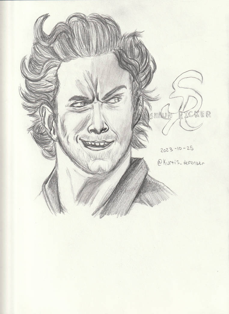 Shaun Ricker face sketch by KurtisDefender on DeviantArt