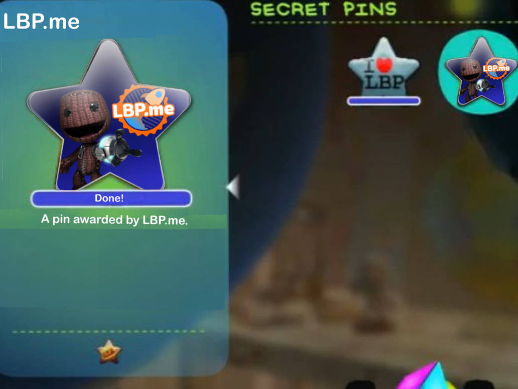 I made my own secret lbp 2 pin by lonmnr36 on DeviantArt