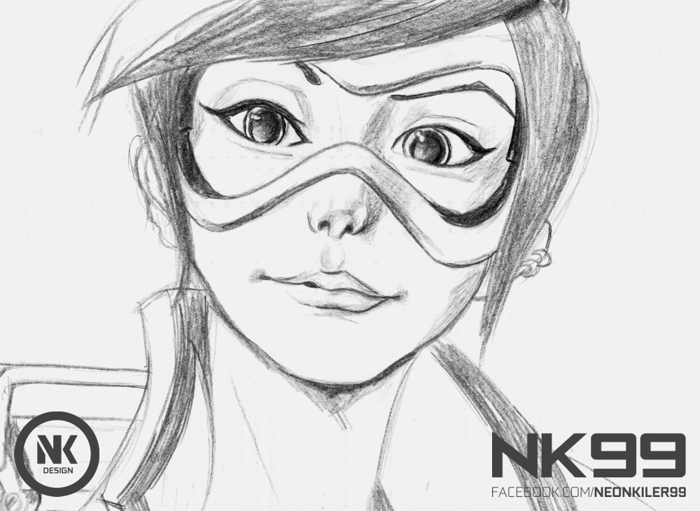 Tracer Overwatch Drawing