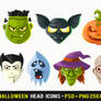 Free Halloween Head Icons