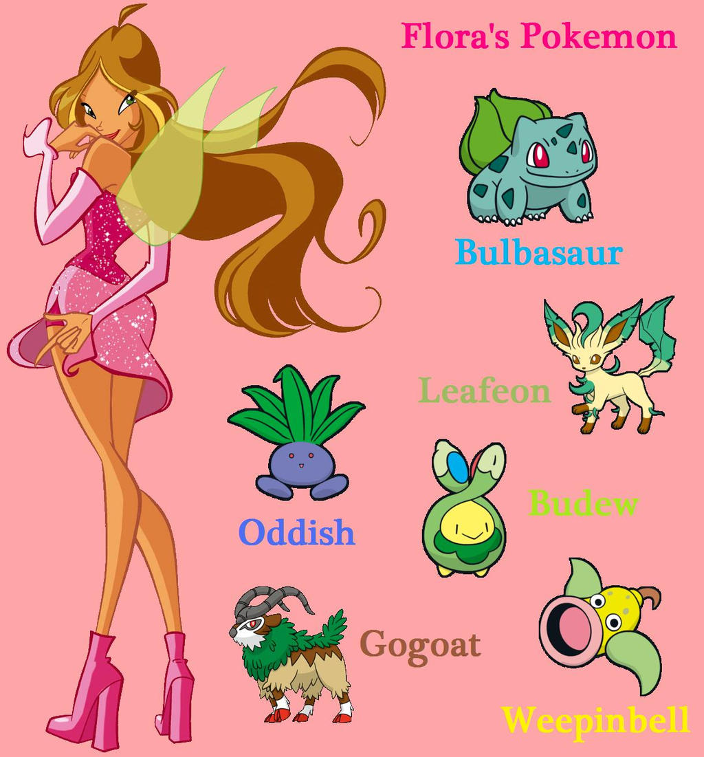 Flora S Pokemon By Pikachu Train On Deviantart Flora S Pokemon By Pikachu Train On Deviantart