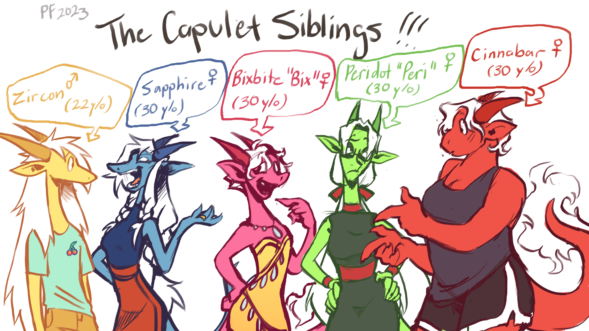 OC Sketchbook | The Capulet Siblings