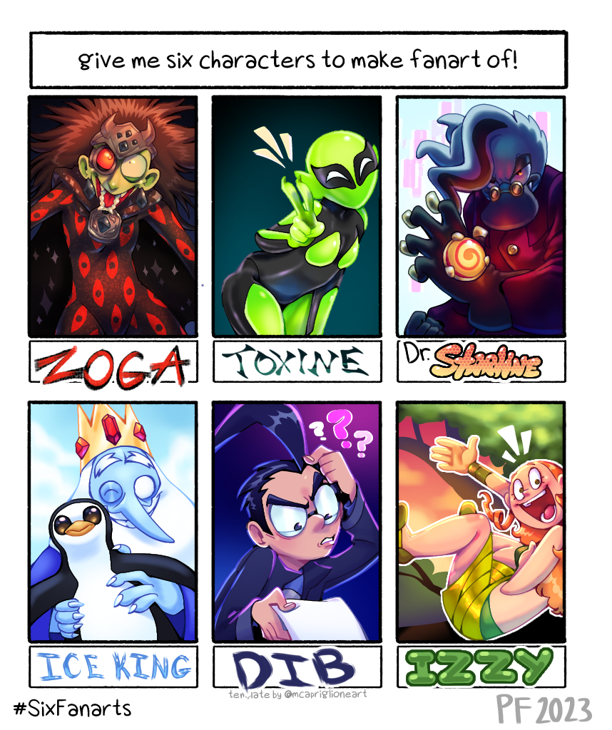 Six fanarts but it's full of crazy people