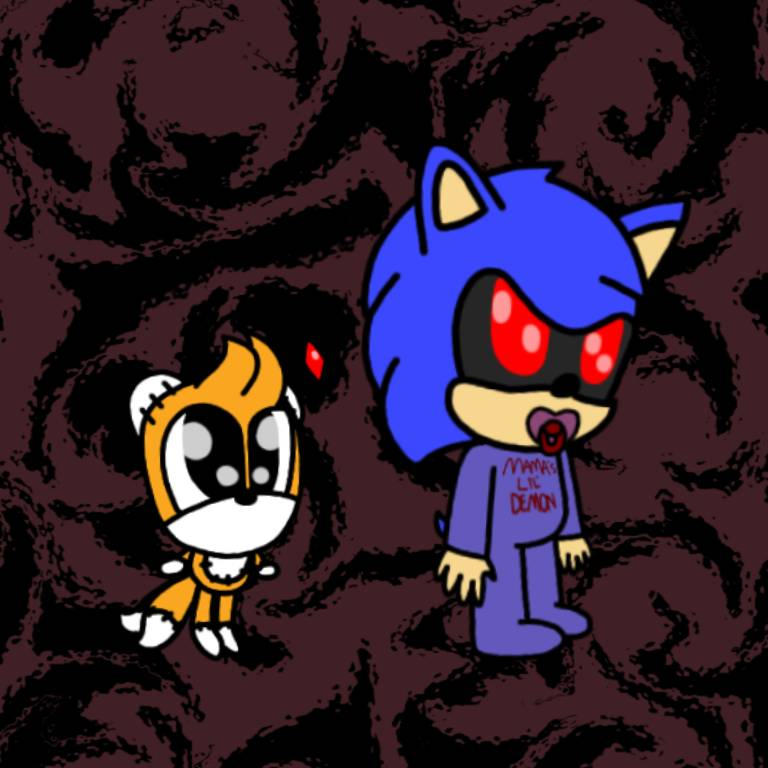 Tails.exe 😈🦊  Sonic art, Shadow the hedgehog, Tails doll