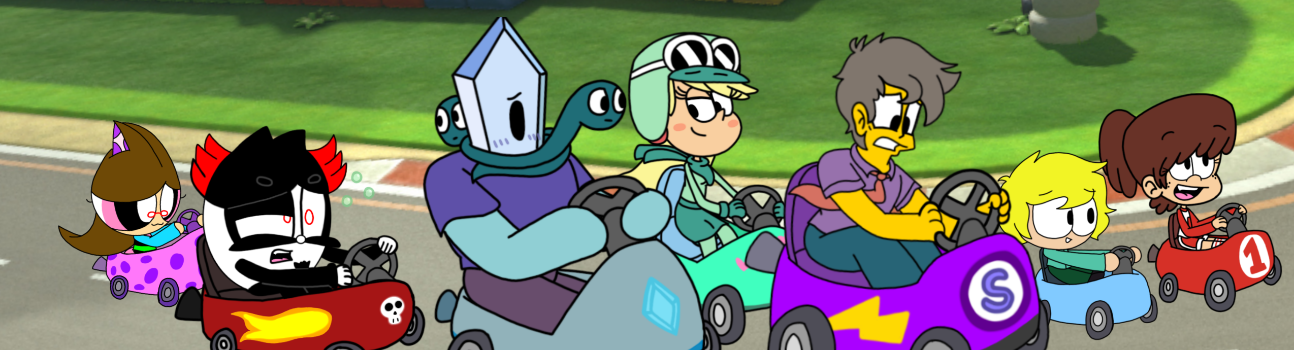 Crossover Friends Racing by HaileyKittydoesart on DeviantArt