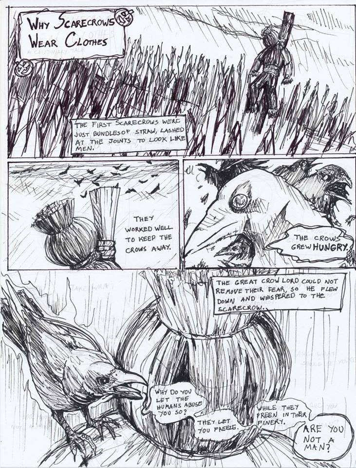 #drawlloween Scarecrow Comic, Page 1/2