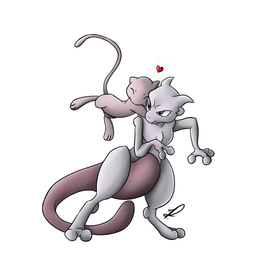 Mewtwo X Mew by kikyoshirax on DeviantArt  Mew y mewtwo, El pokemon mewtwo,  Mew pokemon