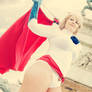 Power Girl with the cape