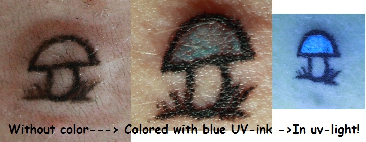 UV mushroom tattoo by kaksanen on DeviantArt UV mushroom tattoo by kaksanen on DeviantArt