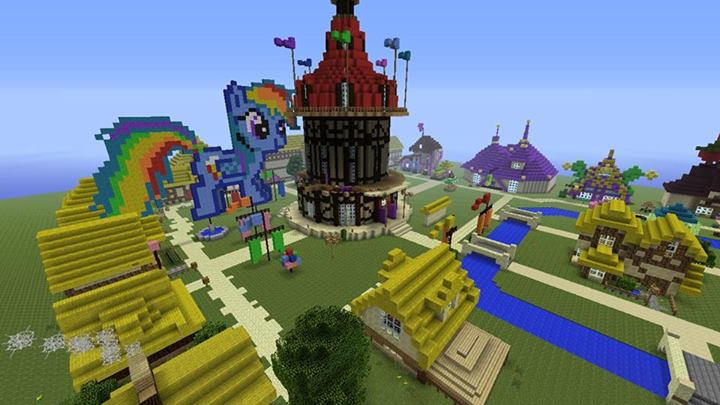 My Little Pony Equestria Ponyville Minecraft World by Beauxty on DeviantArt