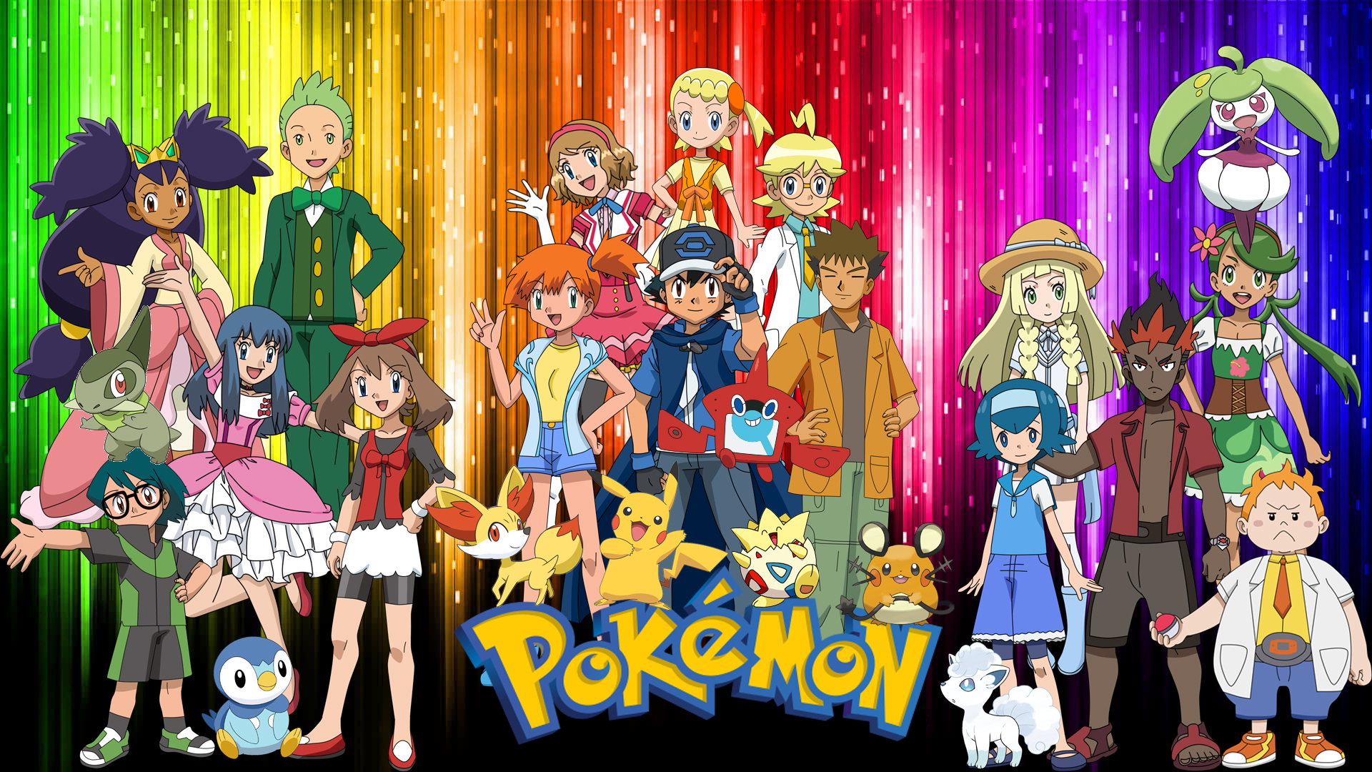 Pokemon Wallpaper with All Characters. by StuAnimeArt on DeviantArt