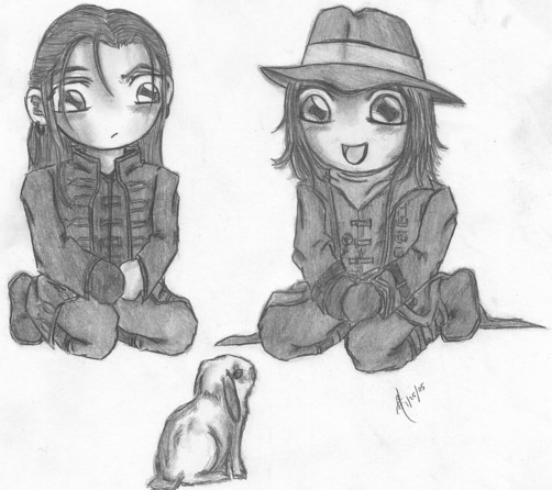 Chibi Gabriel and Dracula