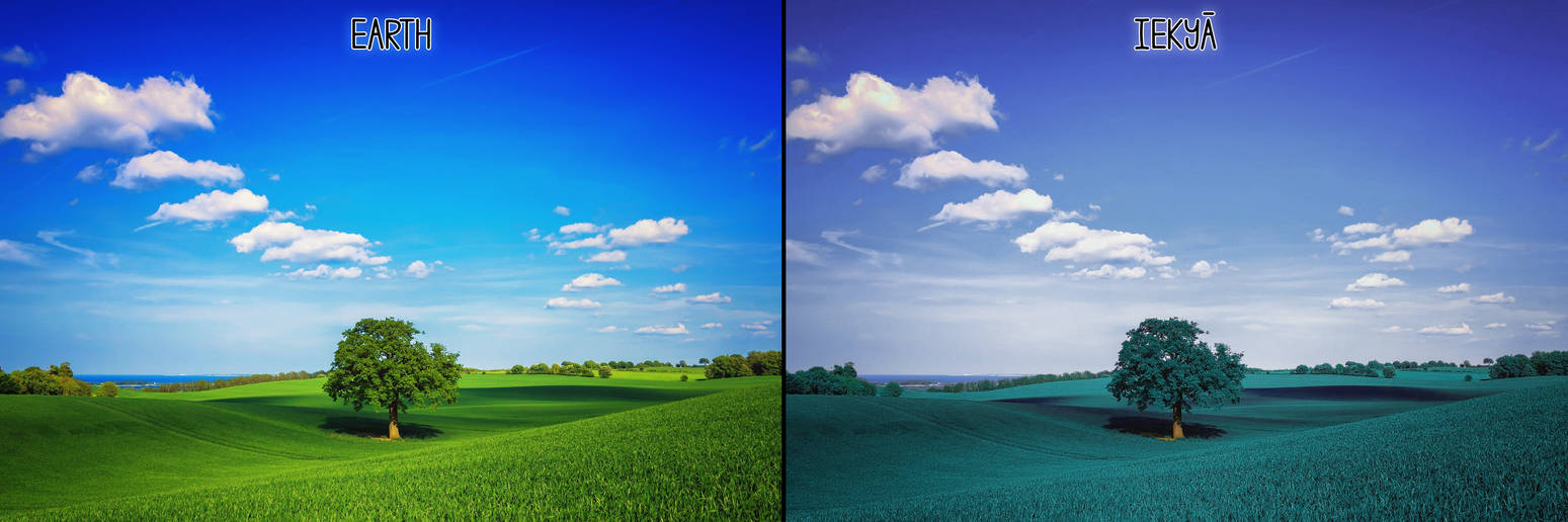 Plant and sky color in Earth vs Iekya by Eufalesio on DeviantArt