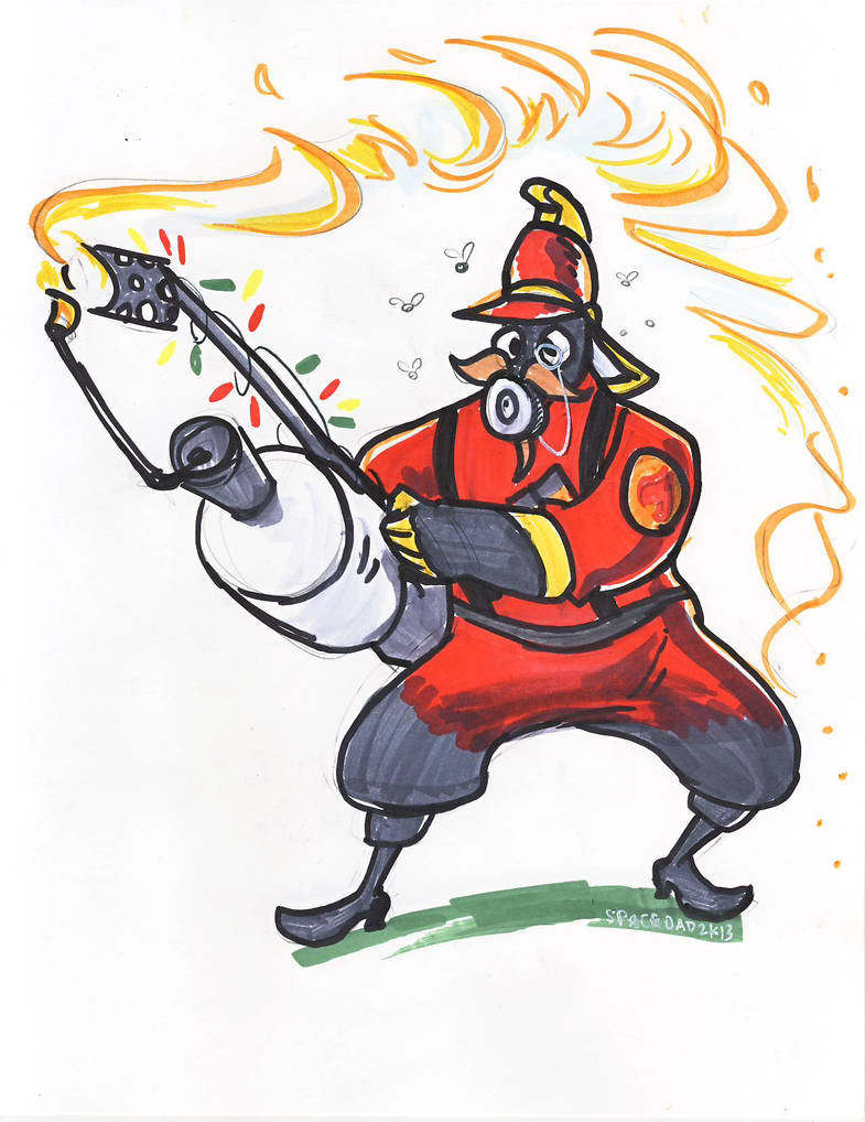 TF2 Commission - Pyro technic :3 by iamSpacedad on DeviantArt