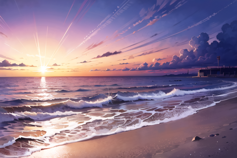 Sunset Beach Scenery By Kimiapalu On DeviantArt sunset-beach-scenery-by-kimiapalu-on-deviantart