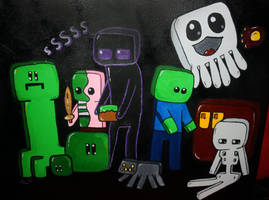 Minecraft Mobs Painting