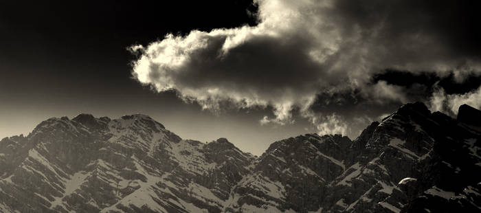 Clouds over the summit