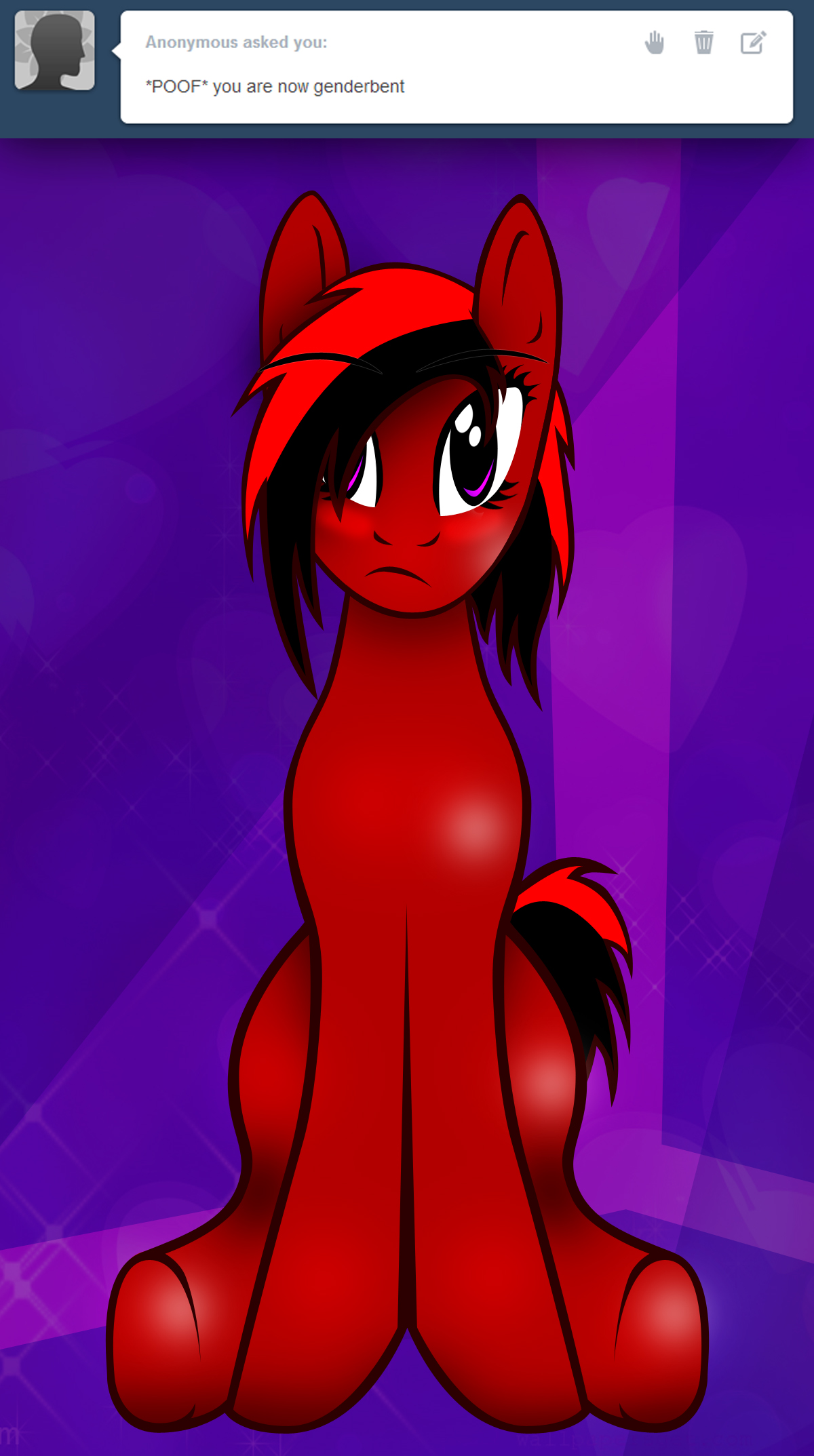 Genderbent WaWor pony