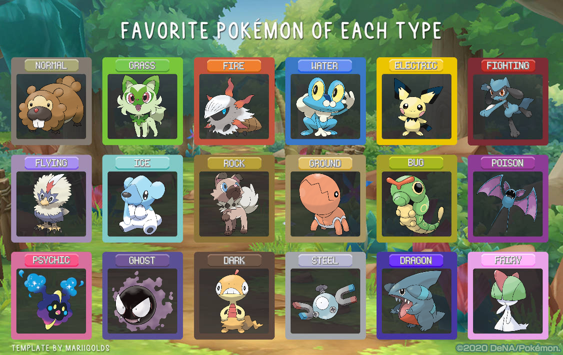 First Pokemon Types My favorite Pre-evolution Pokemon from each type by Habanero2009 on ...