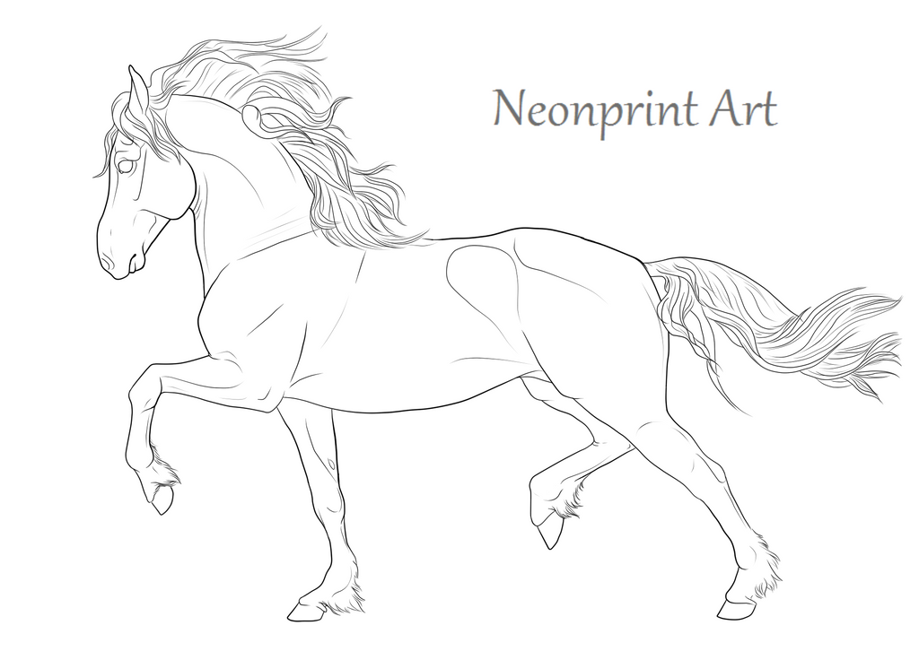 Lineart Commission |horsesrunninbyme by Ascherri