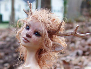 FAWN GIRL sculpture closeup