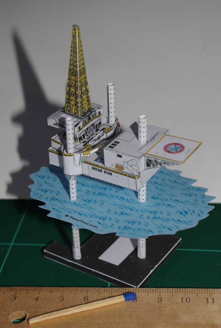 Oil Rig Wrapping Paper Oil Rig - Papercraft by SarienSpiderDroid on DeviantArt