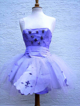 origami dress with net + beads