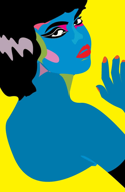 Woman In Blue Ink Woman in blue by thaysedantas on DeviantArt