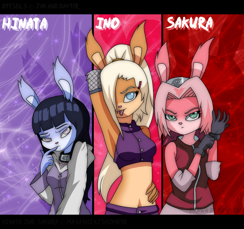 Ino, Hinata e Sakura by Paulin-Milk on DeviantArt