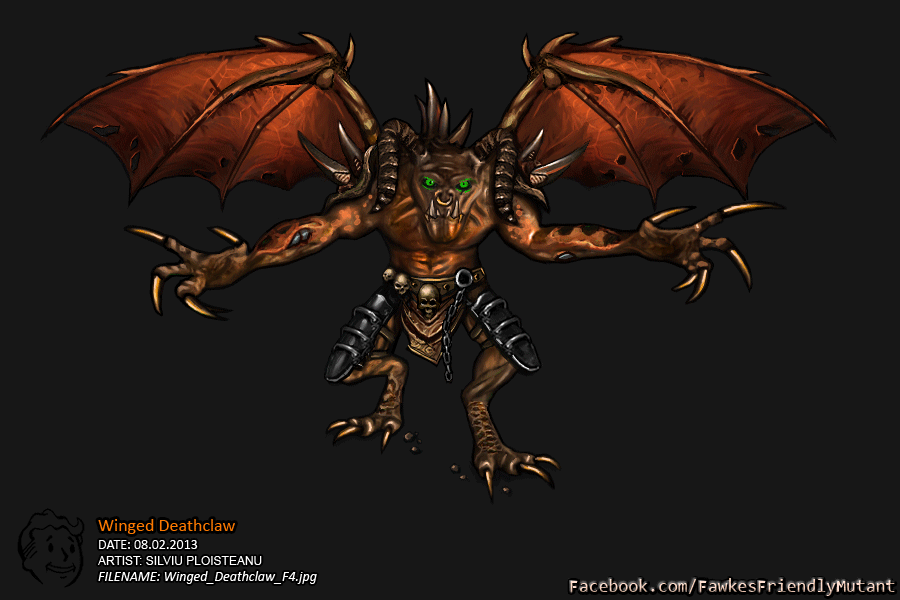 wallpapers Fallout 1 Deathclaw Concept Art winged deathclaw fallout 4 by
