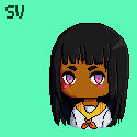 A cute pixel girl