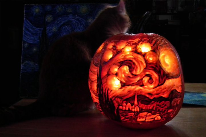 Starry Pumpkin Night By Sockypoo On Deviantart Starry Pumpkin Night By Sockypoo