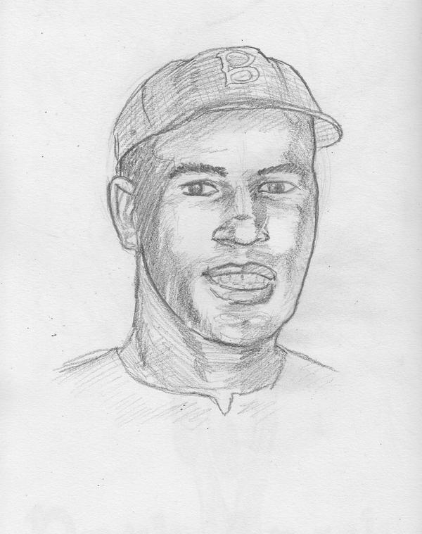 Daily Sketch Challenge - Jackie Robinson by crittercat on DeviantArt