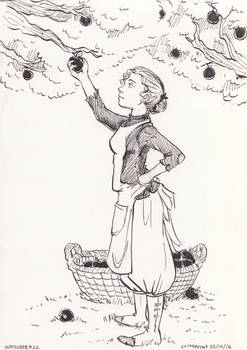 22. Orchard Girl - Inktober 2016