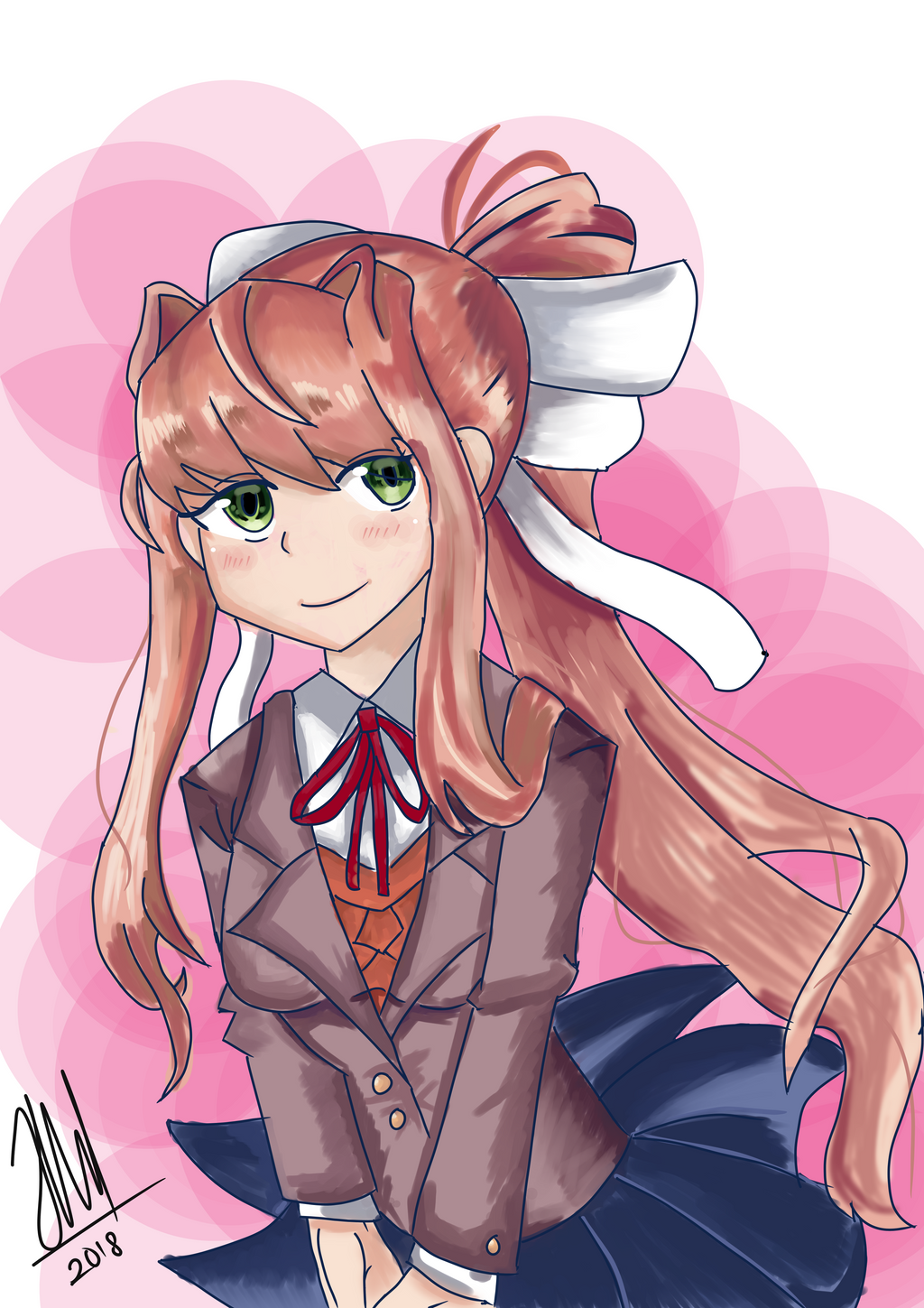 Just Monika By Evermorew On DeviantArt just-monika-by-evermorew-on-deviantart