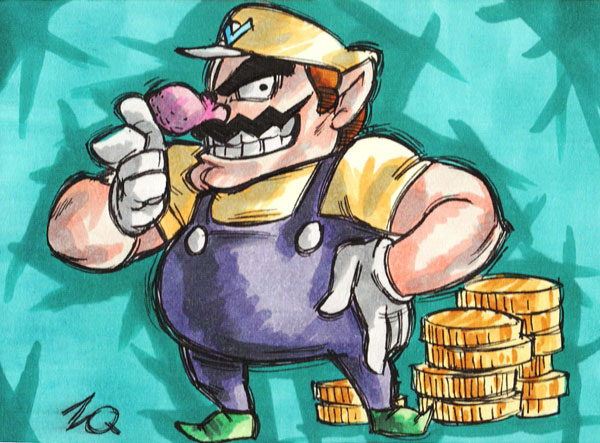 Wario Sketch Card