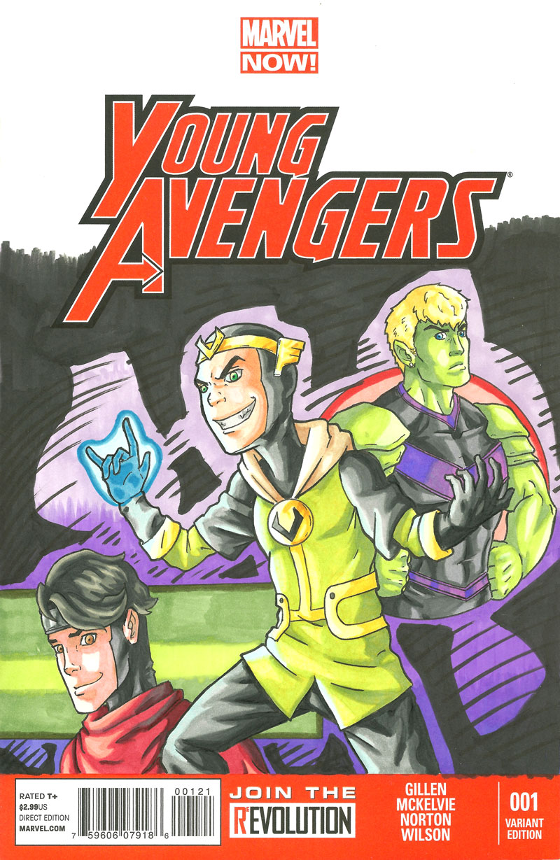 Young Avengers Sketch Cover Front