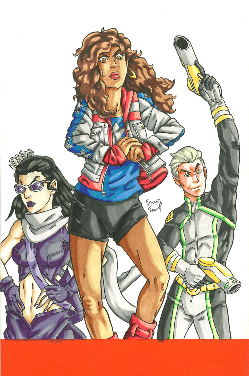 Young Avengers Sketch Cover Back