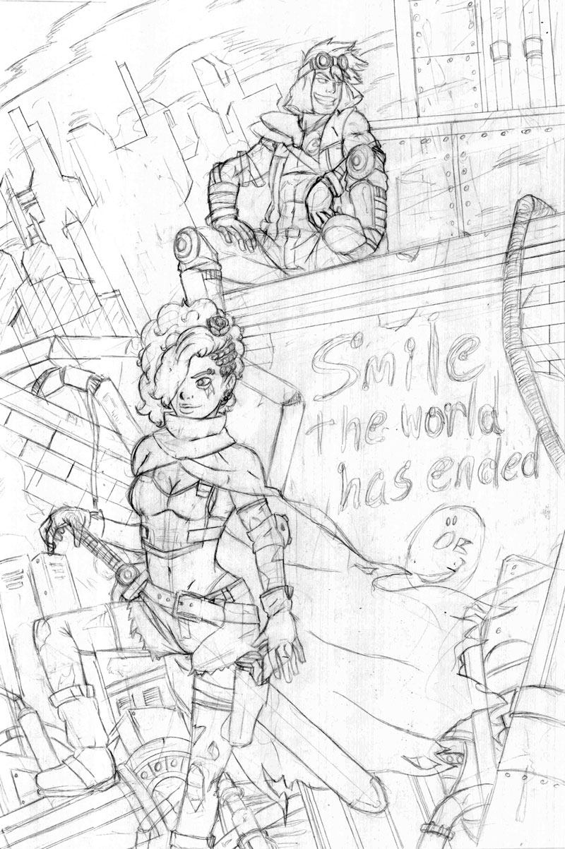 Rosie and Turk WIP Rough Pencils