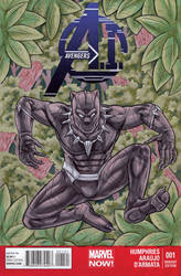 Black Panther Avengers Sketch Cover