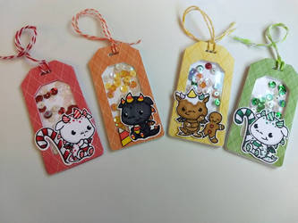 Holiday sweets dragon shaker tags