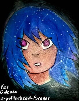 The girl with a galaxy hair