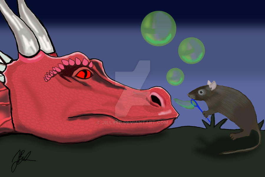 Dragon and mouse by JillySB on DeviantArt