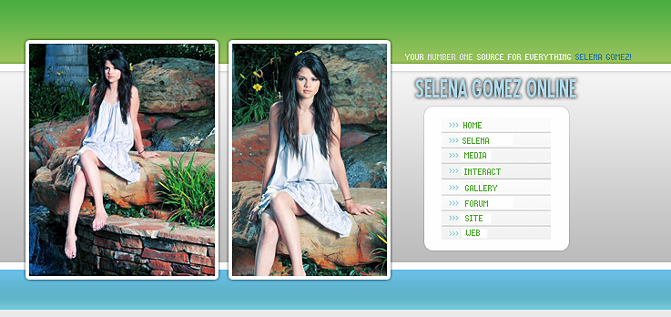 Selena Gomez Layout