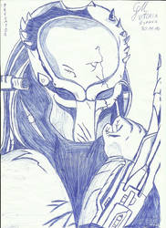 Predator pen drawing