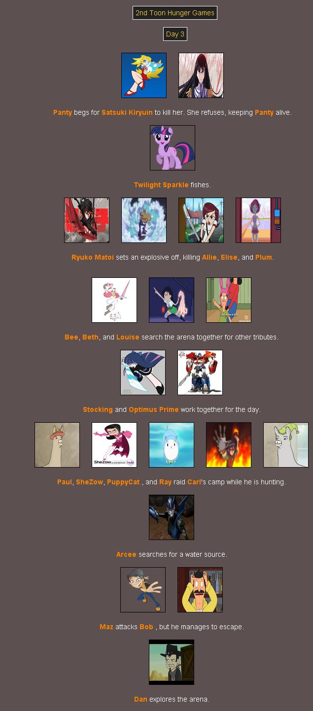 2nd Toon Hunger Games - Day 3