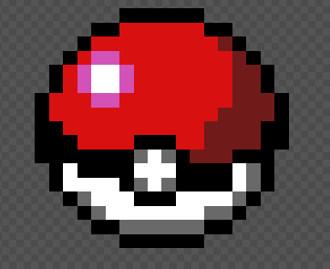 Pixel art Poké Ball, pokeball pixel art, png