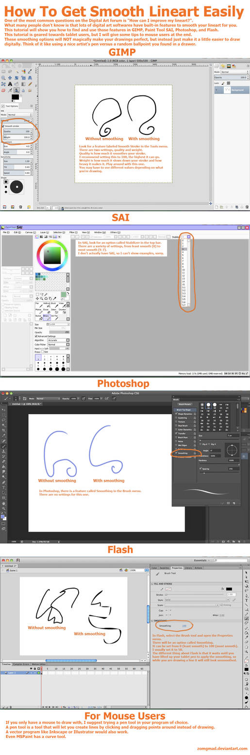 How To Get Smooth Lineart Easily Tutorial By Zomgmad On Deviantart How To Get Smooth Lineart Easily Tutorial By Zomgmad On Deviantart