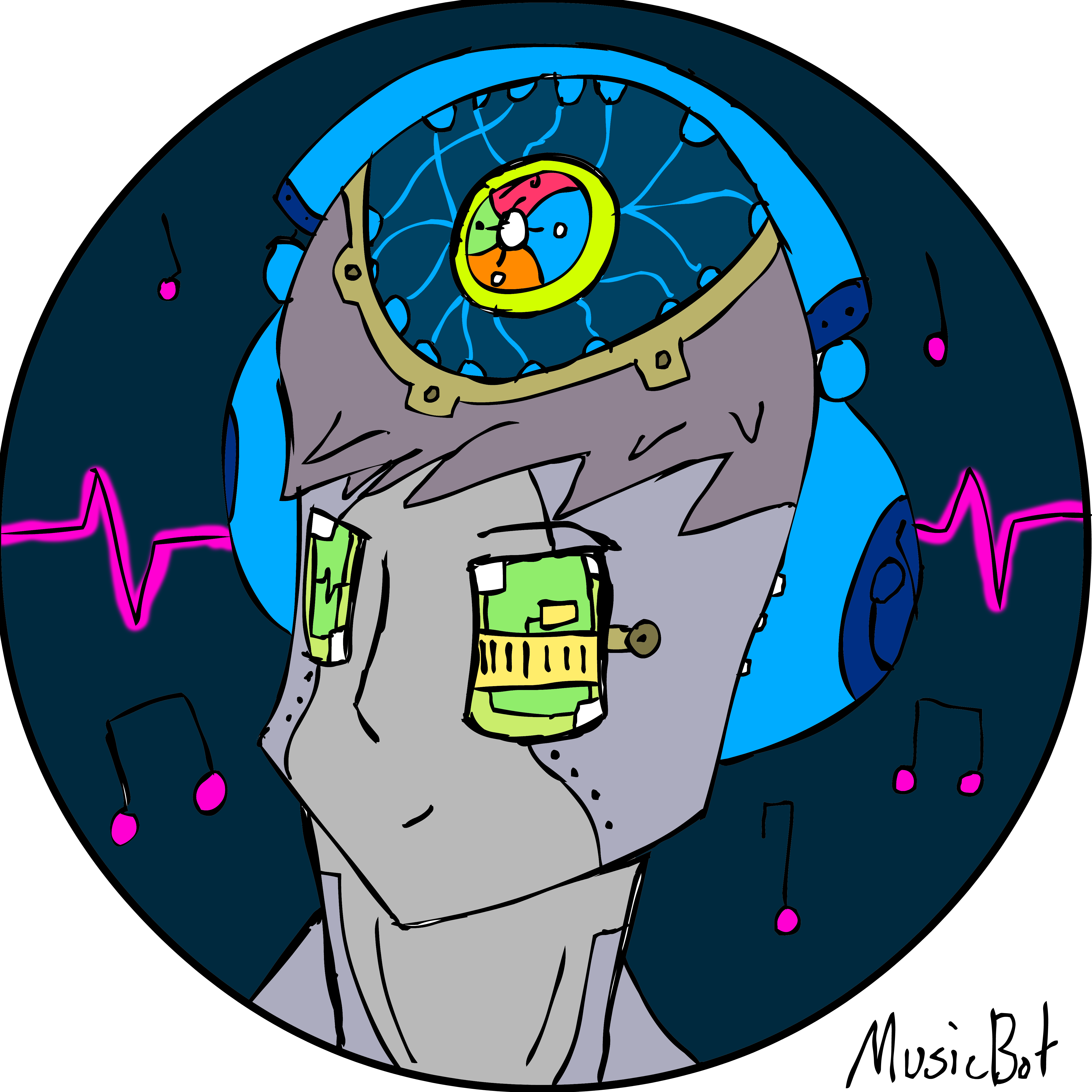 Musicbot Icon (For Discord Server) by ExviDraws on DeviantArt