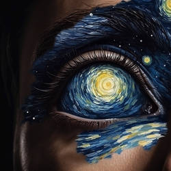 un regard perdu sur starry night. van gogh